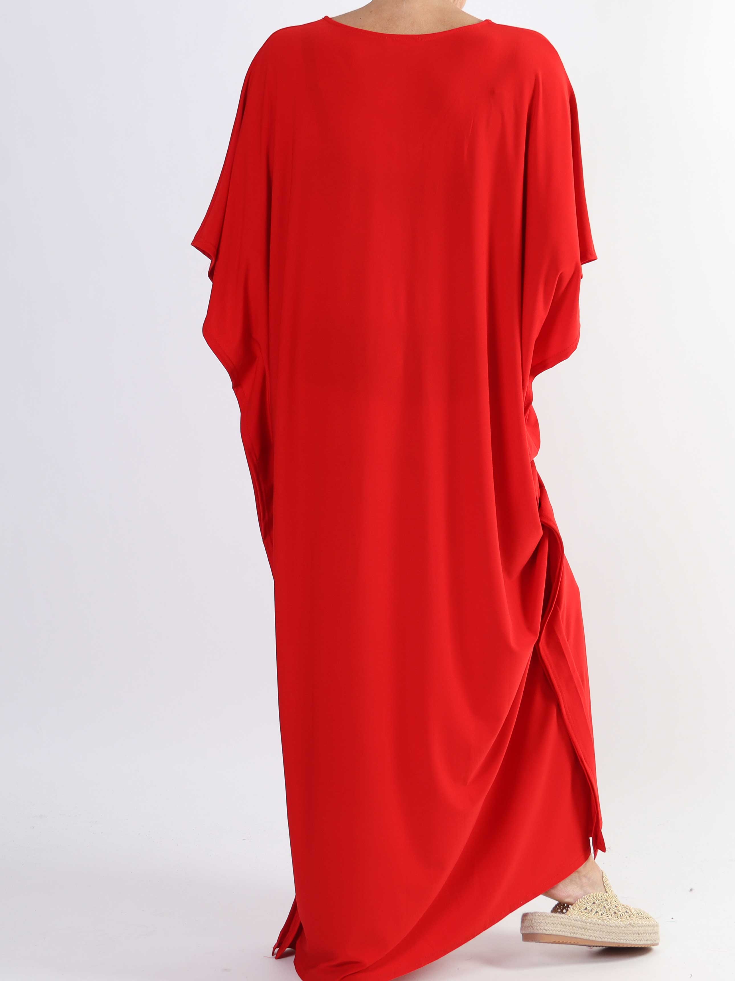 Azmina Plain Long - enfärgad stretchig tunika i stora storlekar